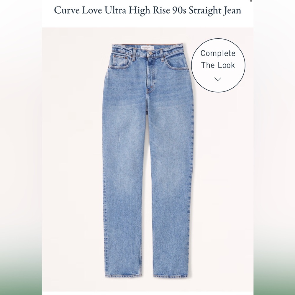 Abercrombie Curve Love Ultra High Rise 90s Straight Jean